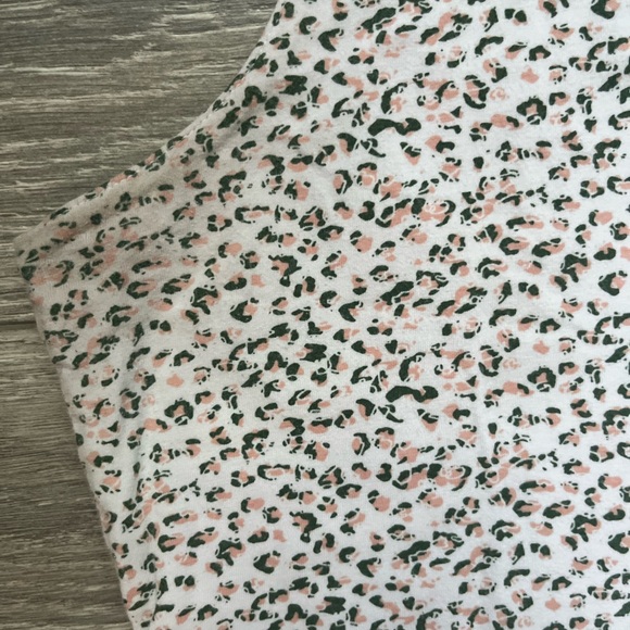 Pact White Pink Green Floral Sleeveless Knee Length Skater Dress Size L Spring - Picture 3 of 10